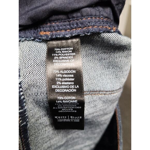 White House Black Market Women’s Dark Wash Boot Leg Denim Jeans Size 8R NWOT - Picture 4 of 11